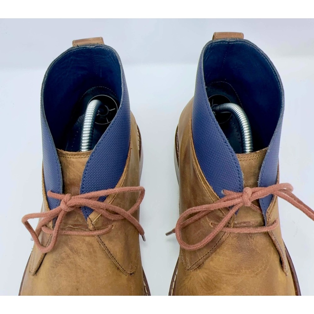 Cole Haan Colton Chukka Boots Mens 10.5M Brown Leather Blue Collar C11771 Office - Picture 7 of 12